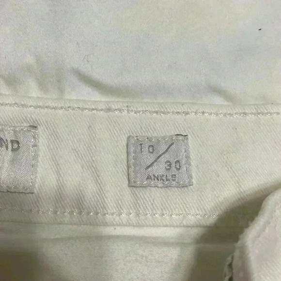 Lucky Brand White Ava Mid Rise Skinny Woman’s Distressed Ankle Jeans Size 10/30. - Picture 10 of 15